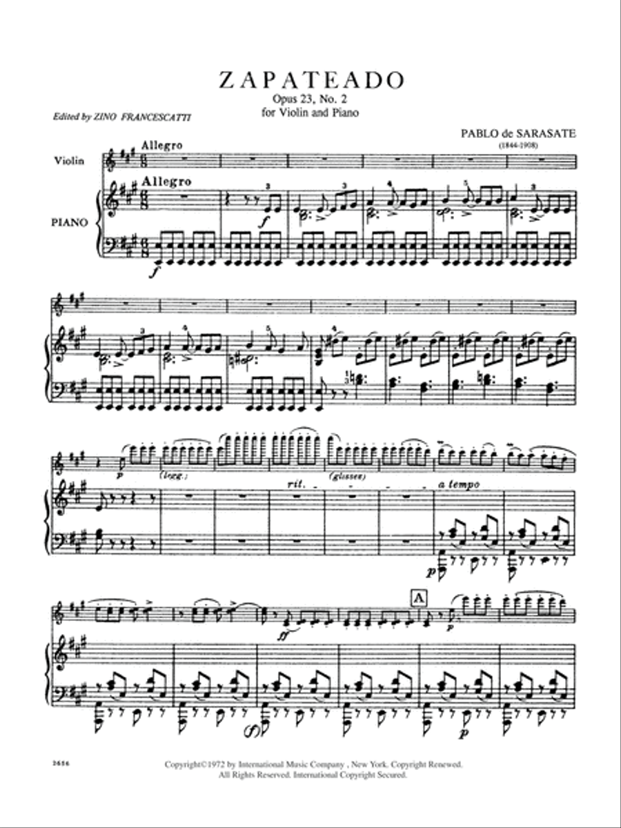 Zapateado, Op. 23 No. 2 Violin Solo scores gallery preview page 2
