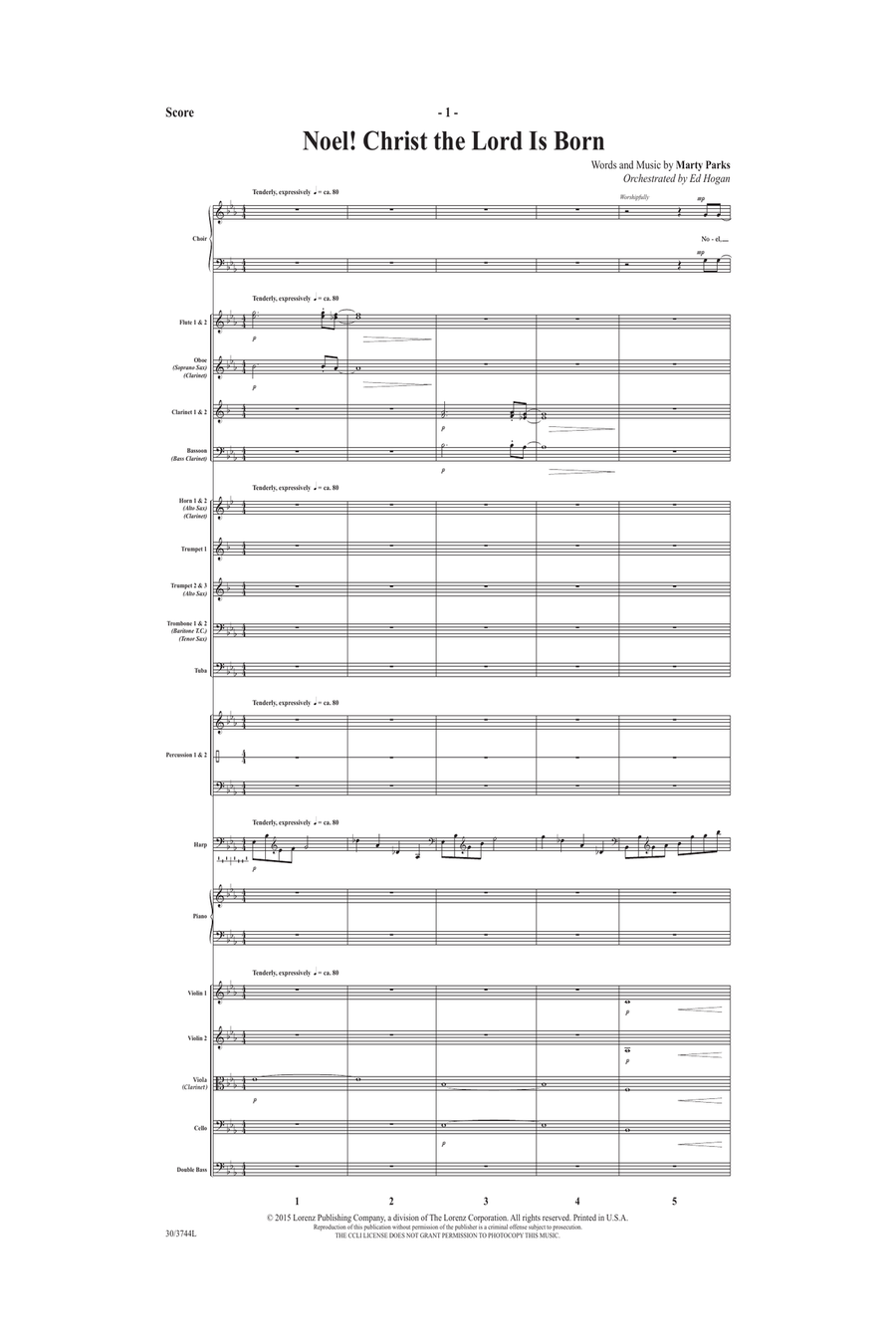 Noel! Christ the Lord Is Born - Orchestral Score and Parts (Digital Download) Full Orchestra scores gallery preview page 3