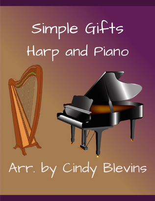 Book cover for Simple Gifts, Harp and Piano Duet