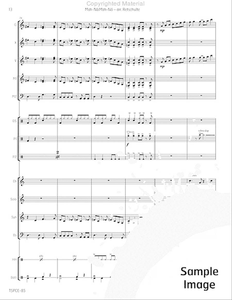 Mah-Na Mah-Na Percussion Ensemble scores gallery preview page 17