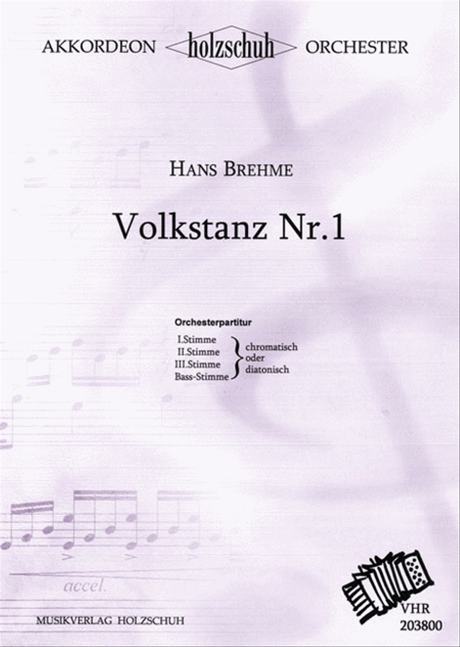Volkstanz Nr. 1 Accordion Orchestra scores gallery preview page 1