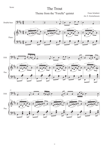"The Trout" by Schubert for double bass and piano image number null