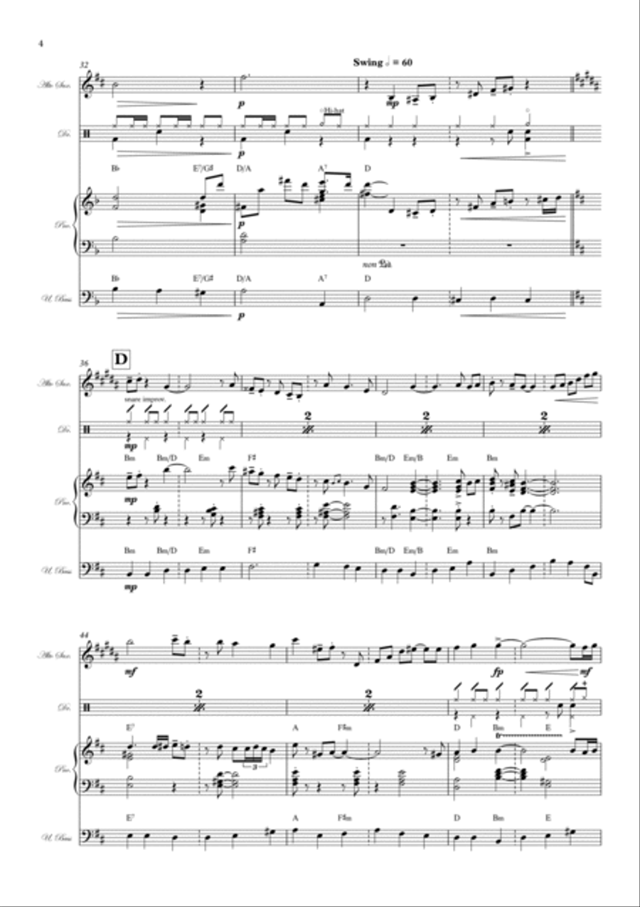 Lascia ch'io piangia (from Rinaldo) Jazz Ensemble scores gallery preview page 4