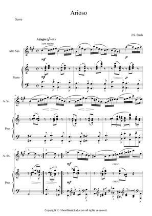 Book cover for Arioso from Cantata BWV 156 (Adagio) in C