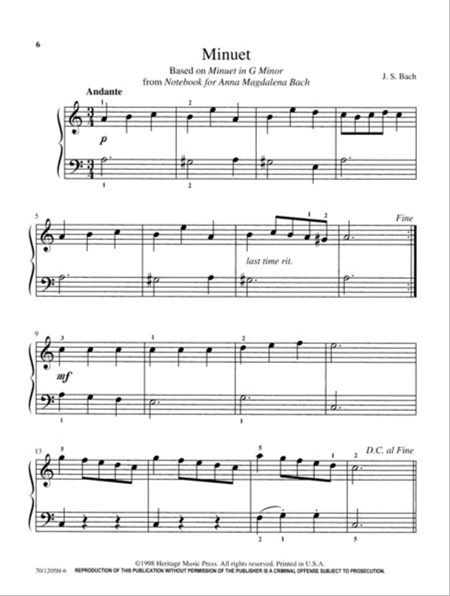 Mastering Melodies: Johann Sebastian Bach Piano Solo scores gallery preview page 6