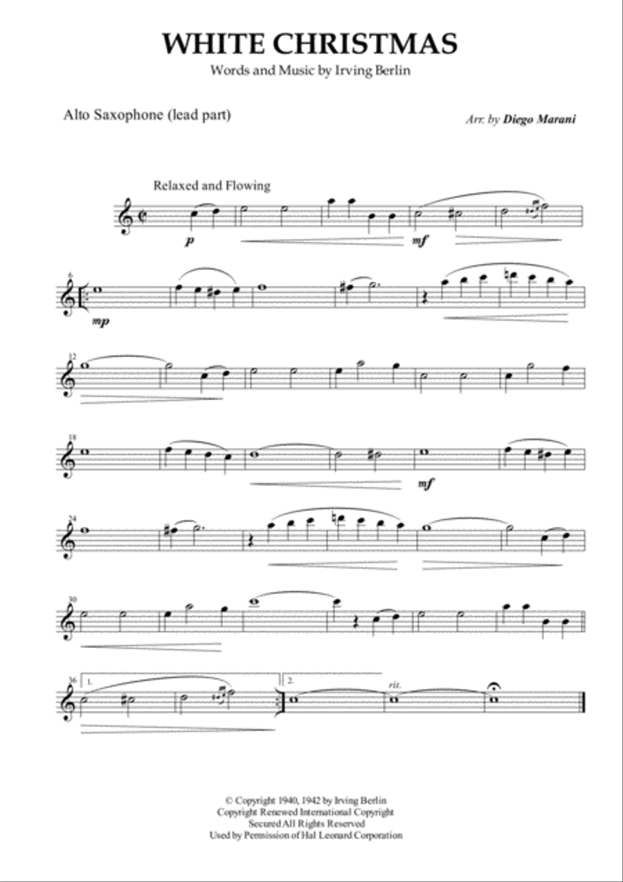 White Christmas Woodwind Quartet scores gallery preview page 2