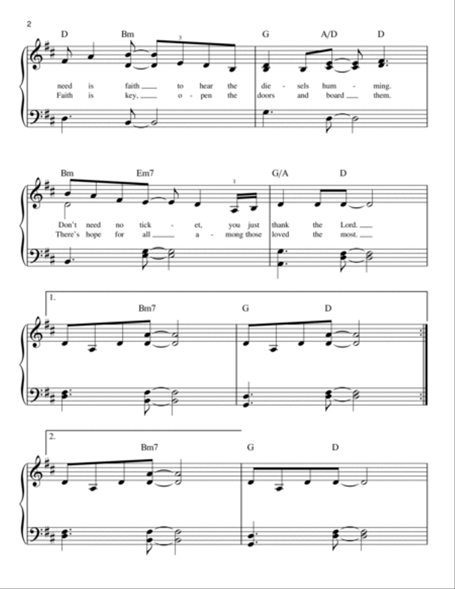 People Get Ready People Get Ready Easy Piano scores gallery preview page 2