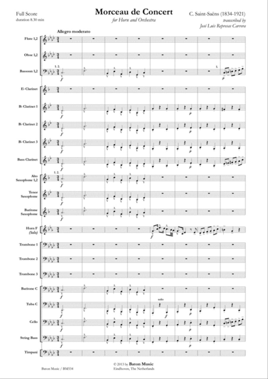 Morceau de Concert Concert Band scores gallery preview page 2