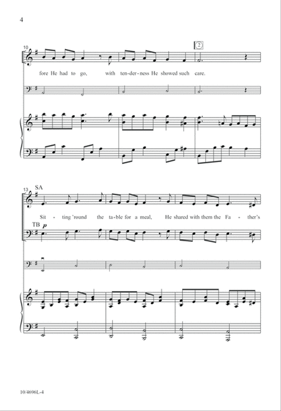 Gathered in the Upper Room 4-Part scores gallery preview page 4