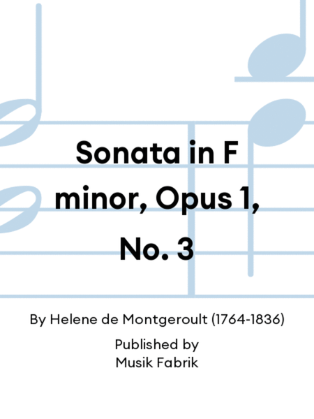 Sonata in F minor, Opus 1, No. 3