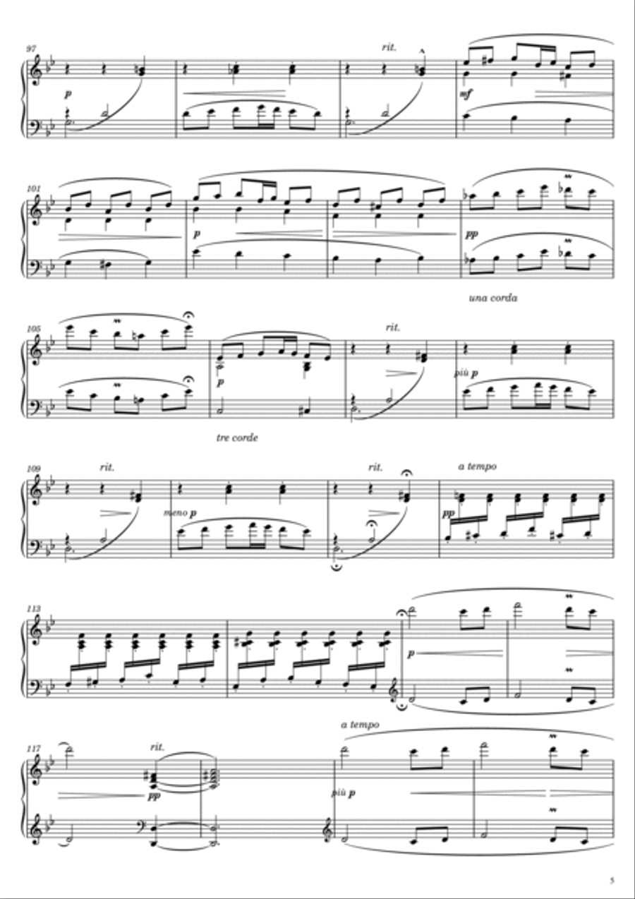 Albeniz - Suite Española - (Op.47 No. 5 Asturias) (Leyenda) - For Piano Solo Piano Solo scores gallery preview page 5