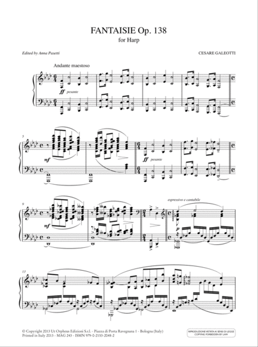 Fantaisie Op. 138 for Harp Harp scores gallery preview page 2