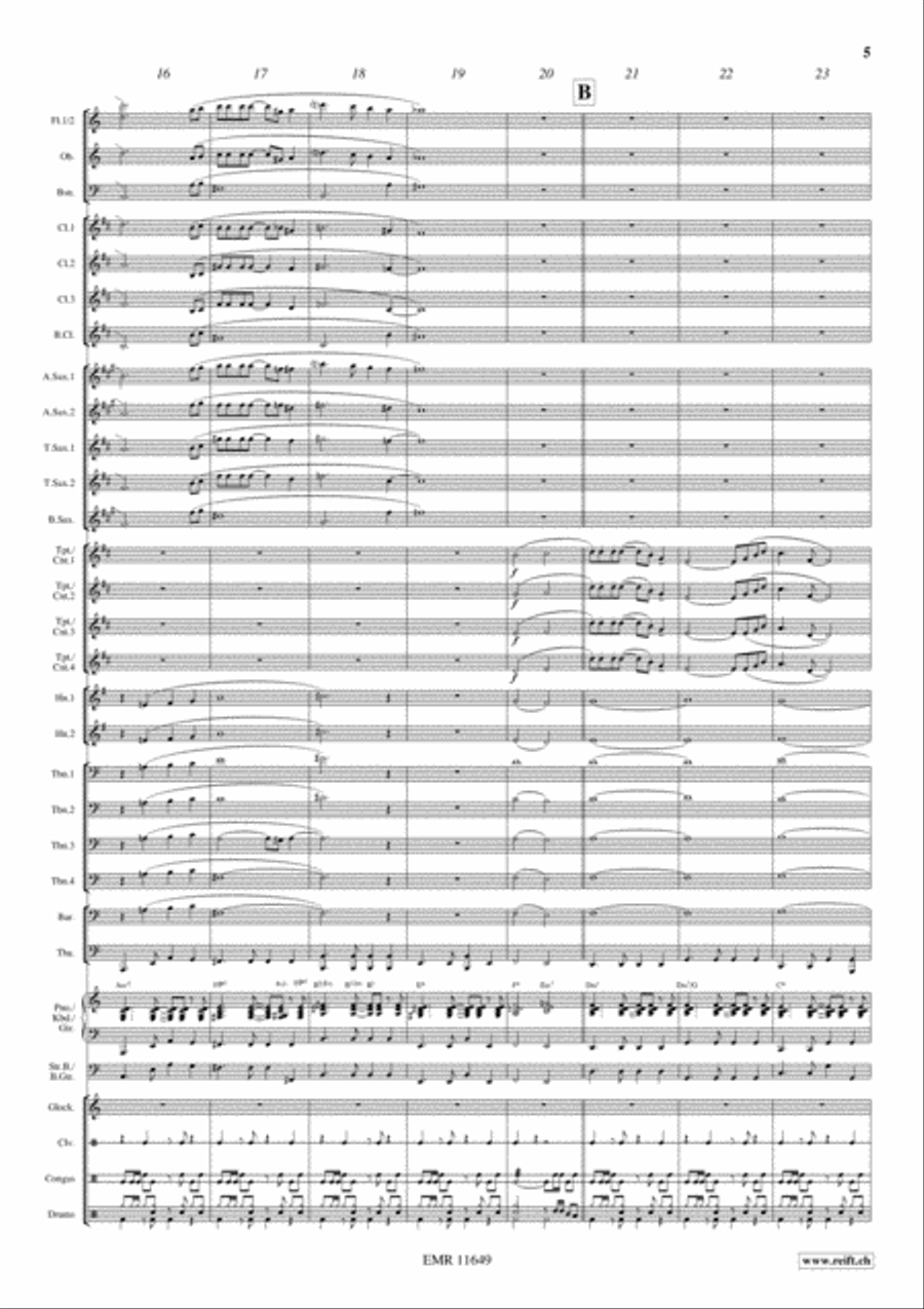 Cuban Romance Concert Band scores gallery preview page 6