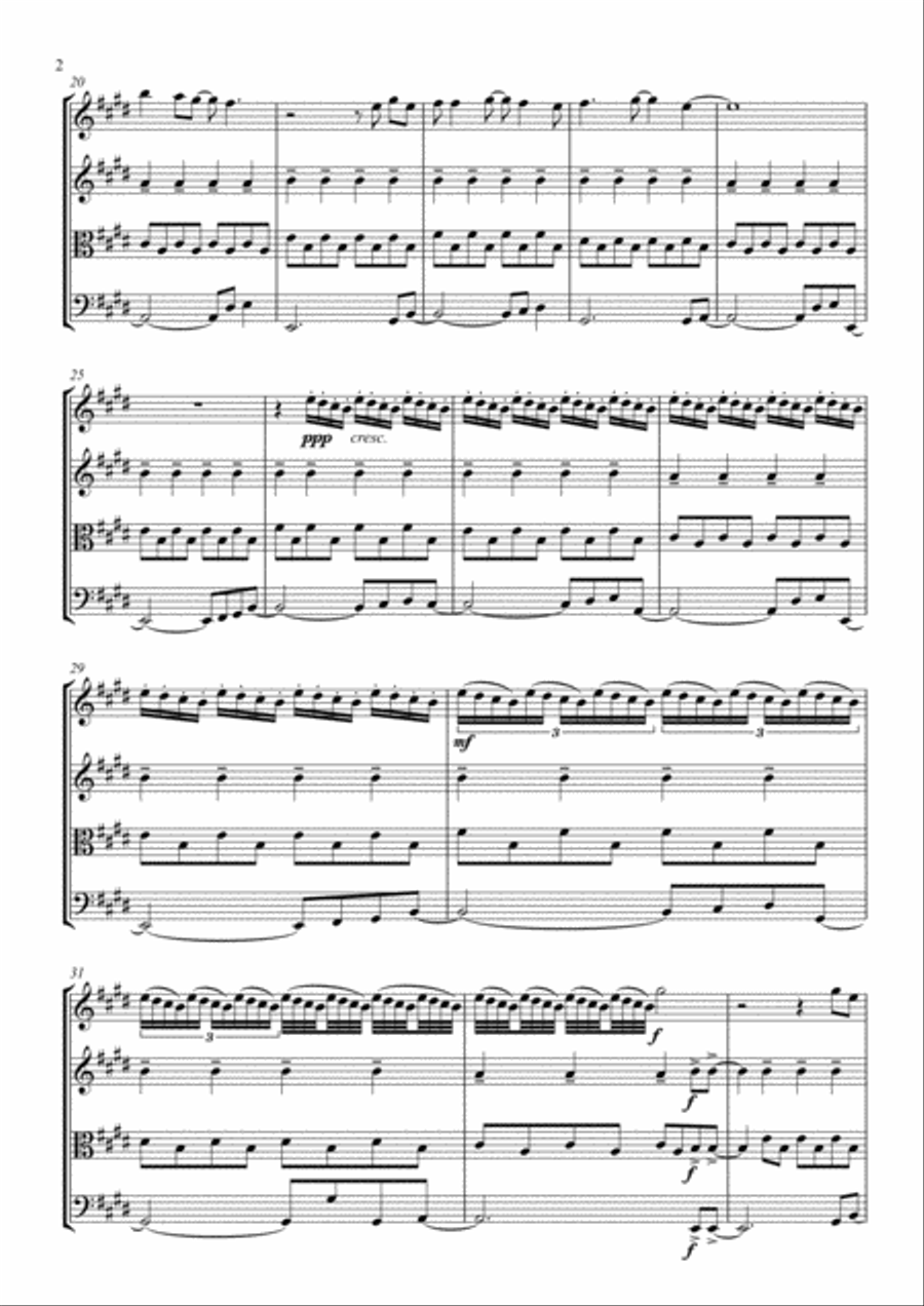 Don't Stop Believin' String Quartet scores gallery preview page 2
