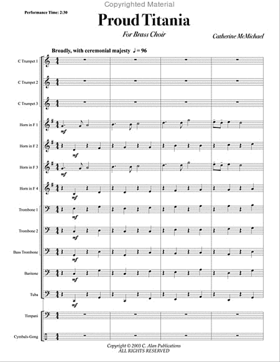 Proud Titania Percussion Ensemble scores gallery preview page 2