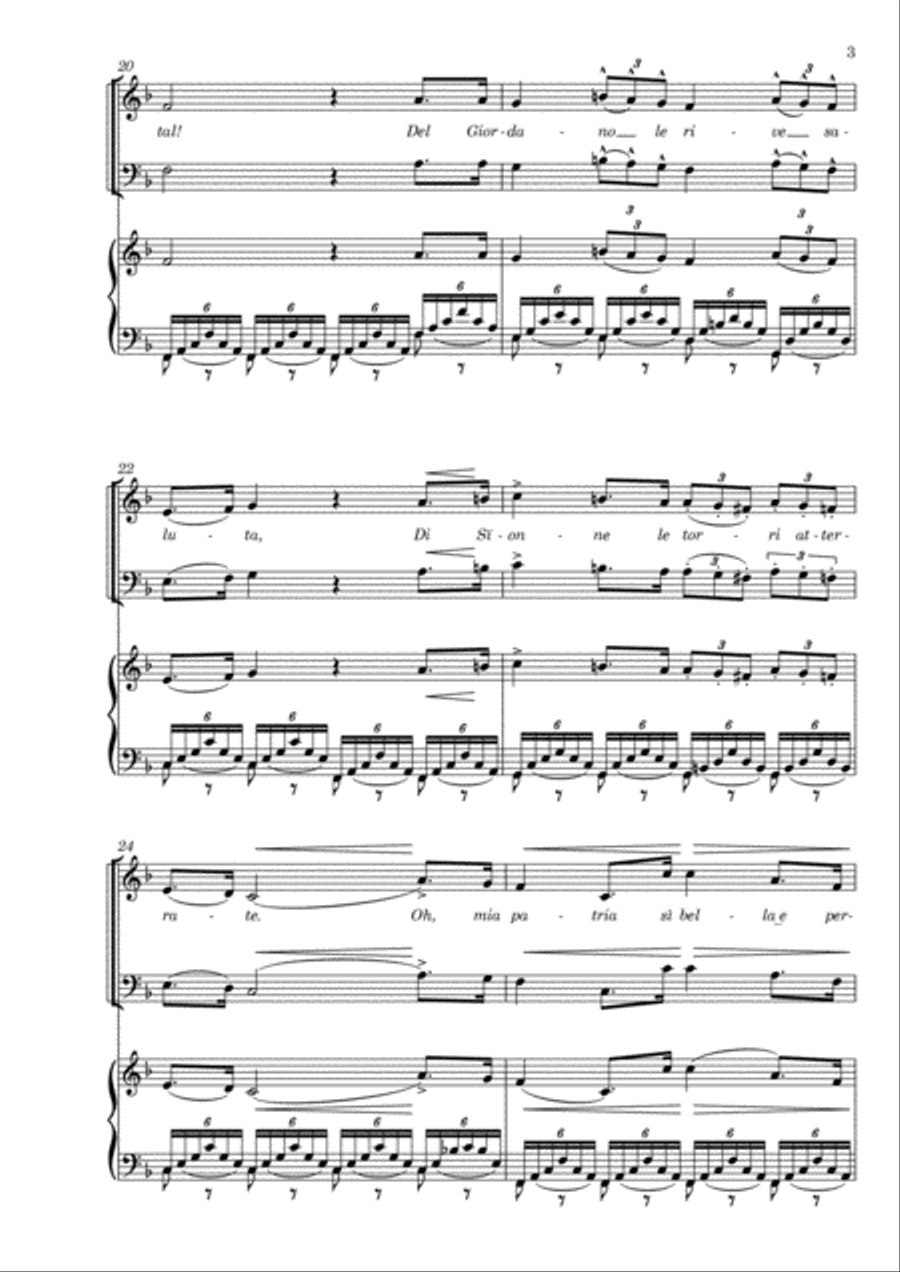 Chorus of the Hebrew Slaves (SATB) 4-Part scores gallery preview page 5
