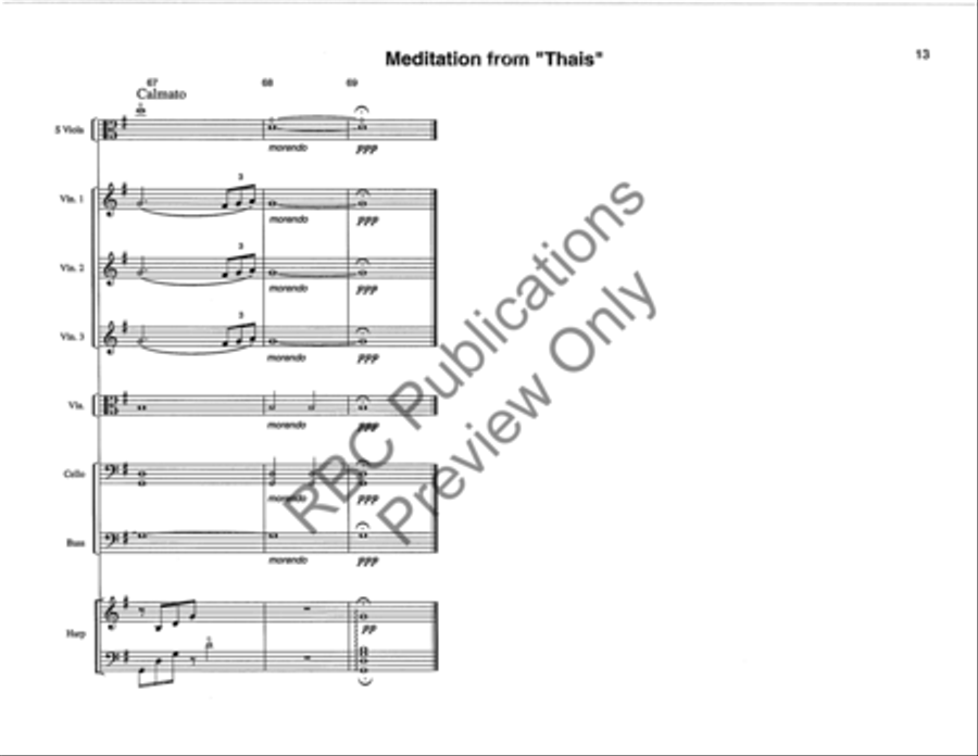 Meditation From Thais Viola W/Orch String Orchestra scores gallery preview page 16