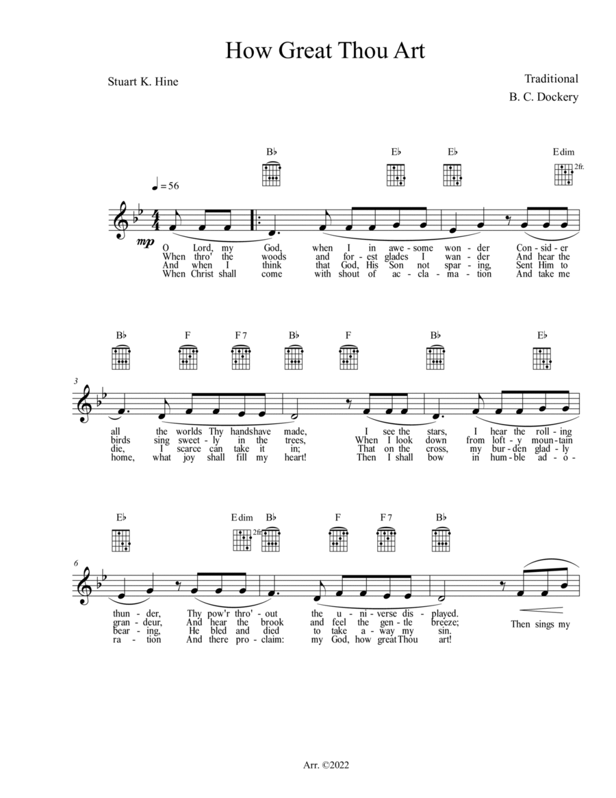 How Great Thou Art (Lead Sheet) image number null