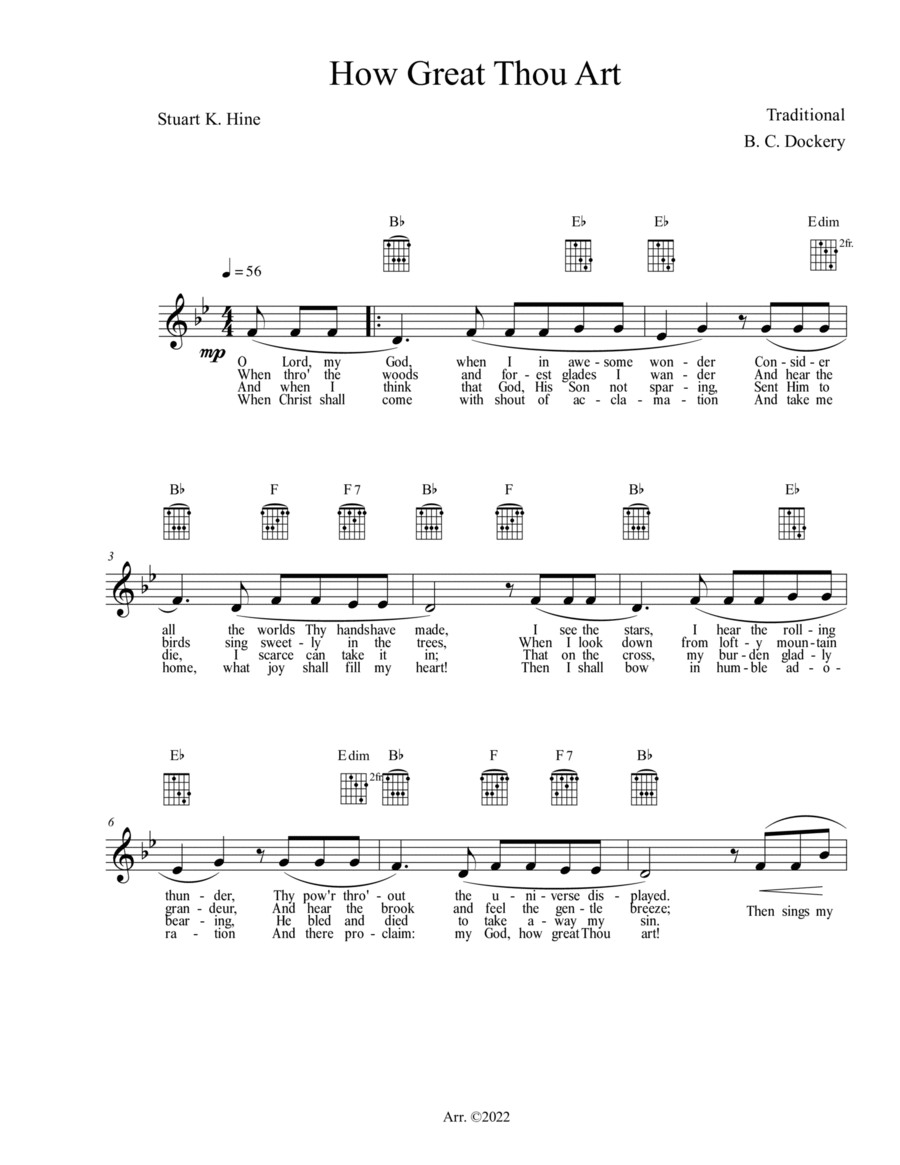 How Great Thou Art (Lead Sheet) Piano scores gallery preview page 1