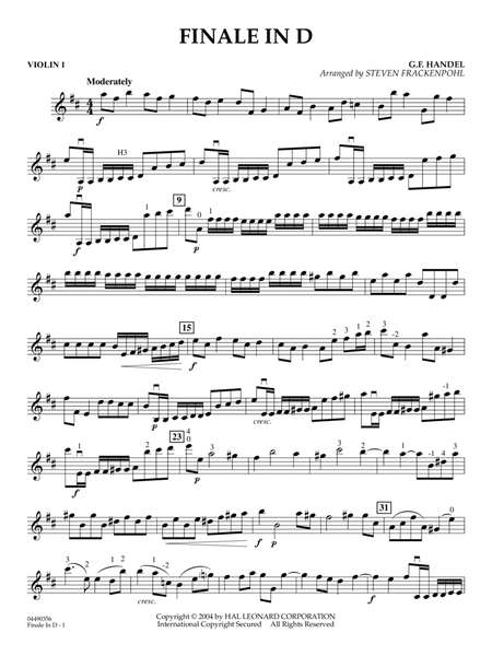 Finale In D (arr. Steven Frackenpohl) - Violin 1