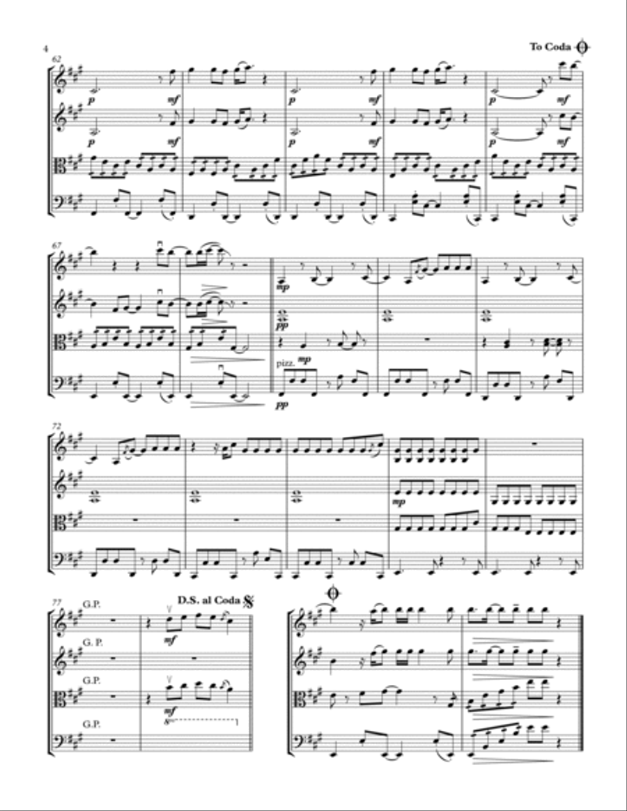 Snow On The Beach Snow On The Beach String Quartet scores gallery preview page 4