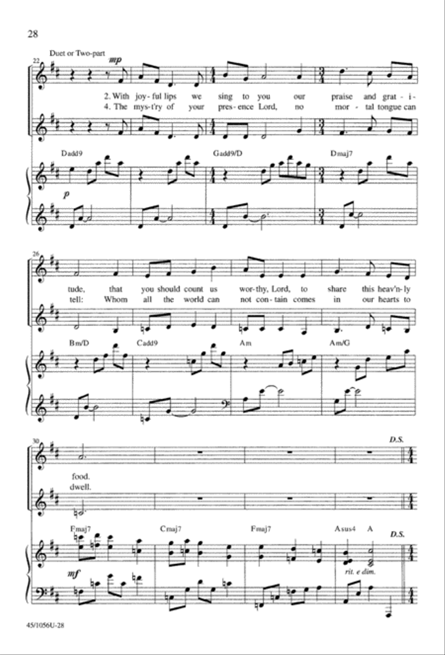 At the Lord's Table 4-Part scores gallery preview page 30