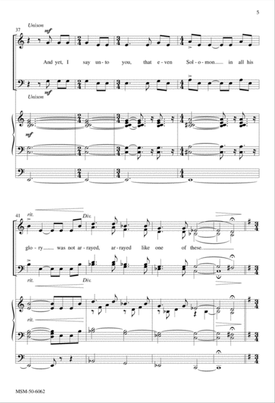 Consider the Lilies Divisi scores gallery preview page 6