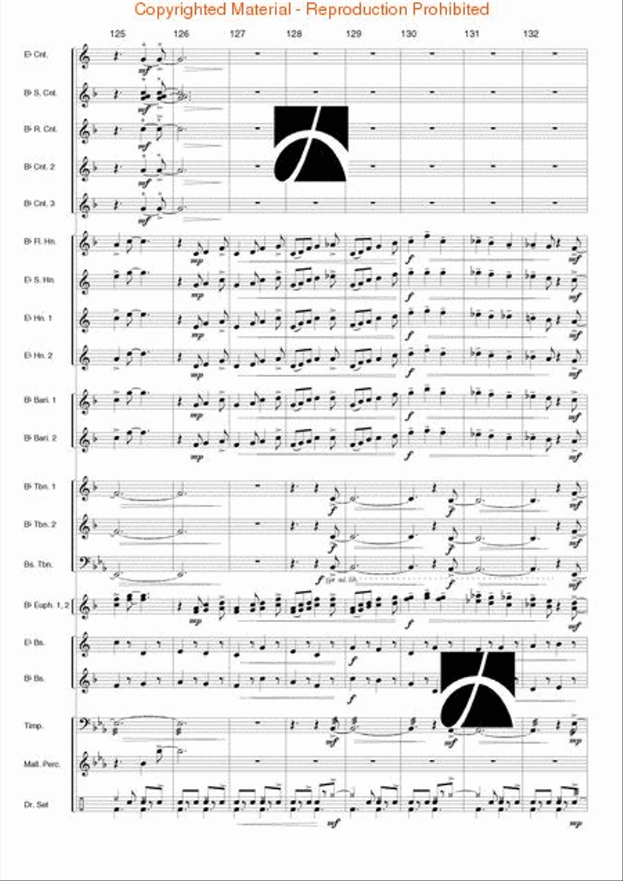 Marching Blues Concert Band scores gallery preview page 18