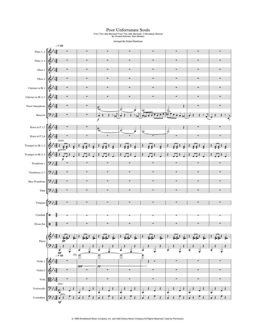 Poor Unfortunate Souls Full Orchestra scores gallery preview page 1