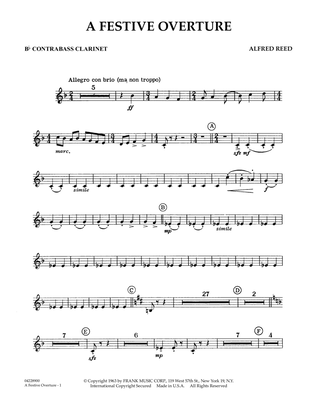 A Festive Overture - Bb Contra Bass Clarinet