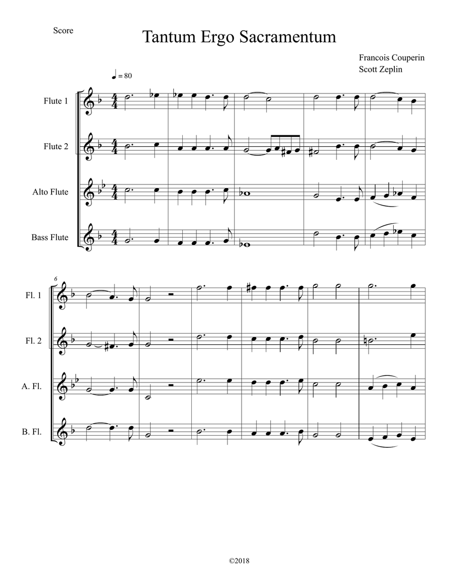 Tantum Ergo Sacramentum Tantum Ergo Sacramentum Woodwind Ensemble scores gallery preview page 1