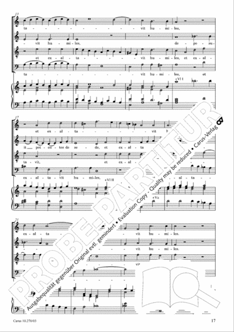 Magnificat in B flat major 4-Part scores gallery preview page 18