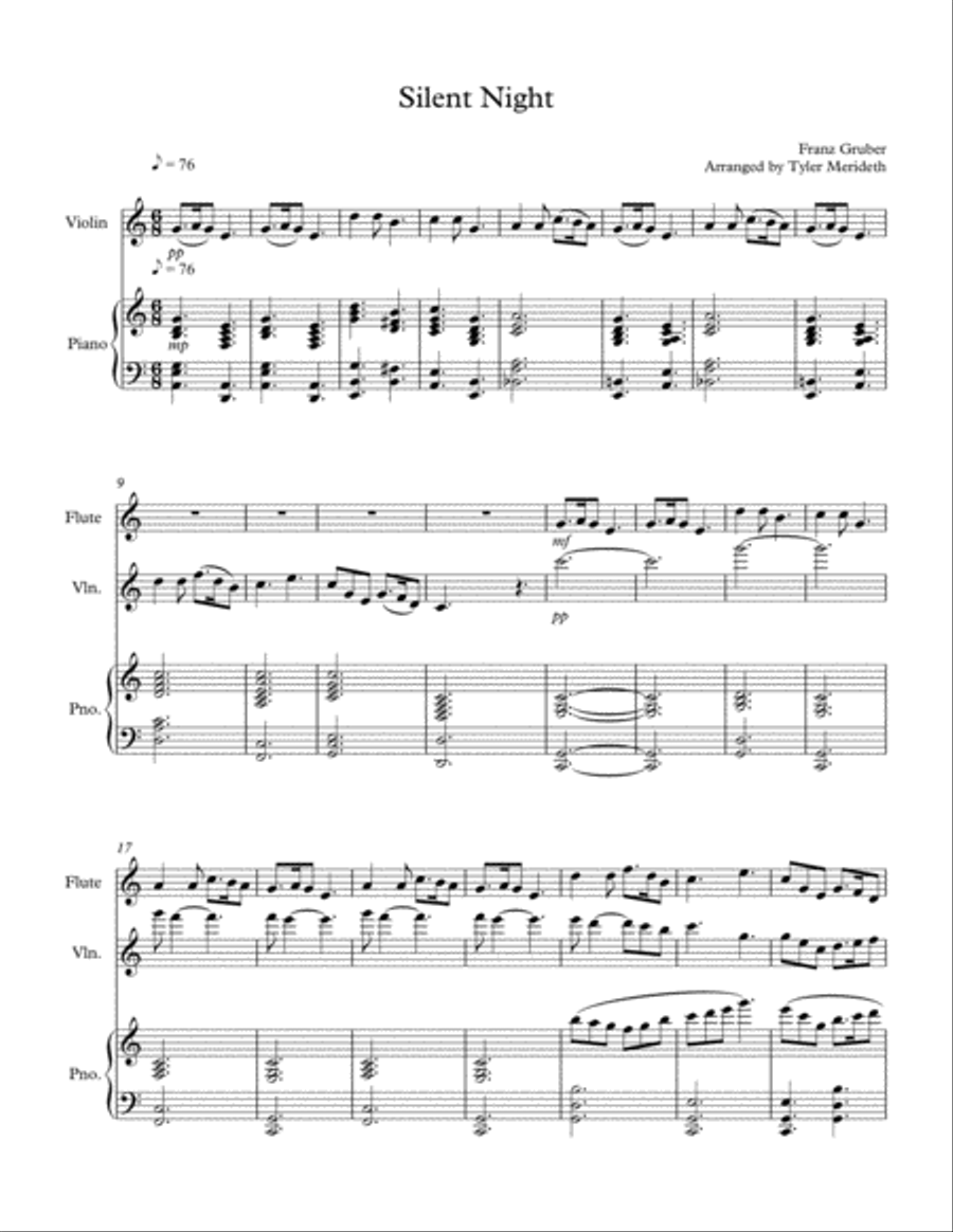 Silent Night Flute scores gallery preview page 2