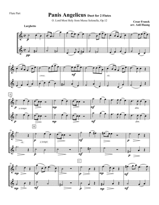 Panis Angelicus Duet for 2 Flutes - Part