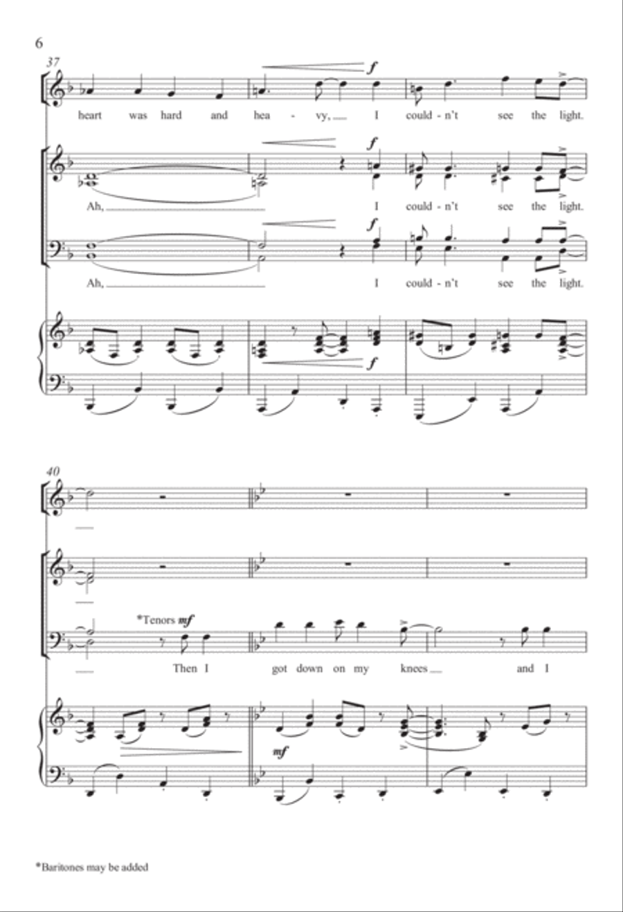Now I Can See the Light! 4-Part scores gallery preview page 6
