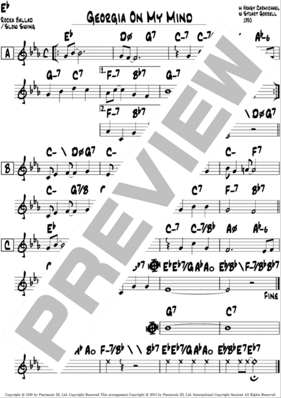 Georgia On My Mind Piano scores gallery preview page 4