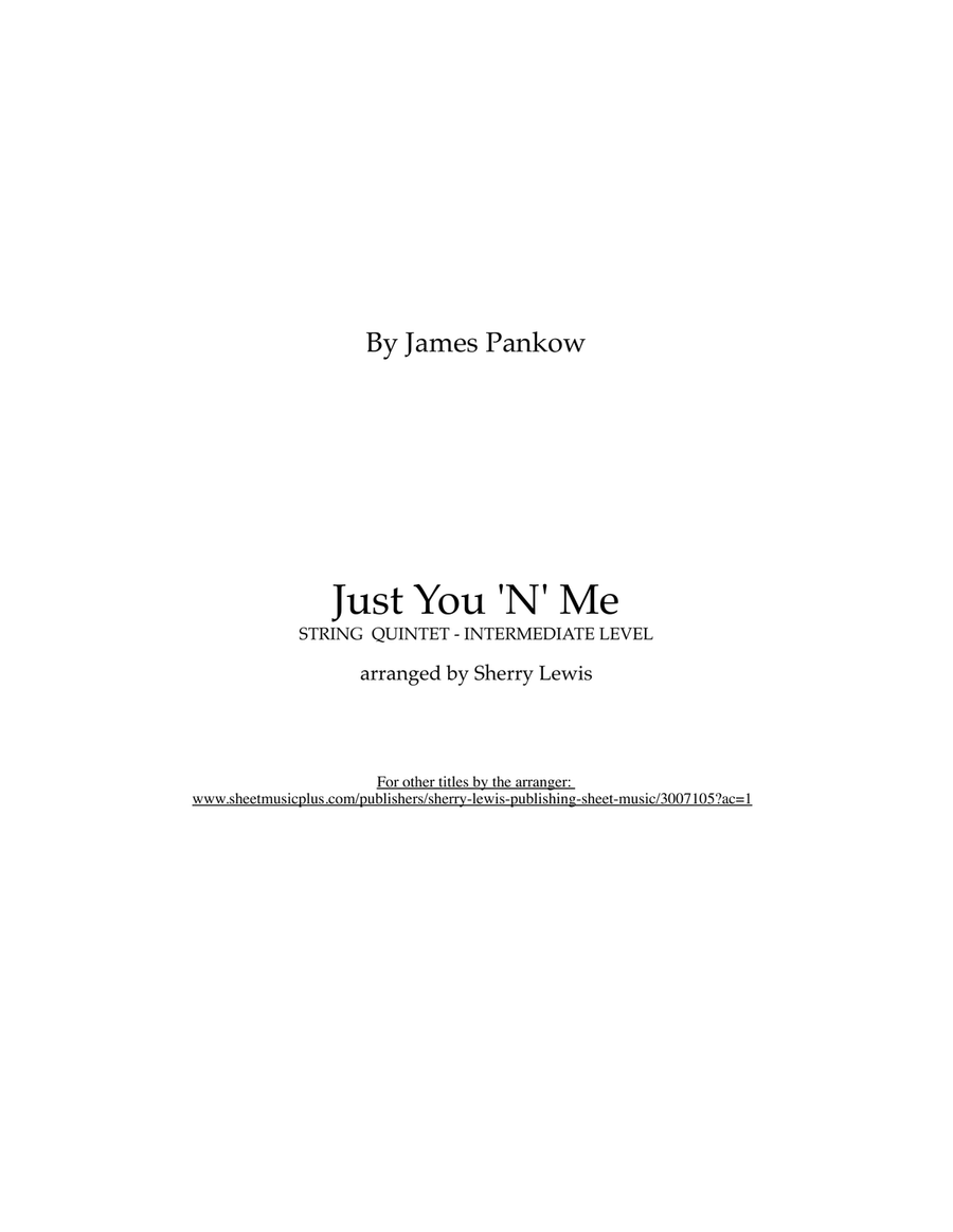 Just You 'n' Me String Quintet scores gallery preview page 2