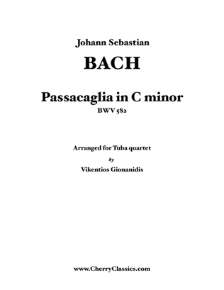 Book cover for Passacaglia in C minor BWV 582 for Tuba Quartet