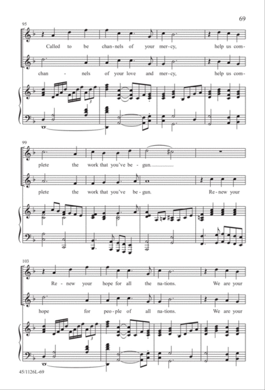Prayers for the Nations 4-Part scores gallery preview page 70