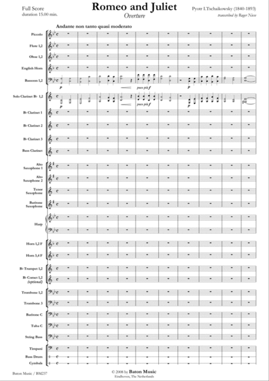 Romeo and Juliet Romeo and Juliet Concert Band scores gallery preview page 2