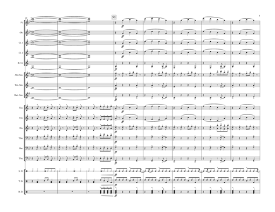 Hip Hop Band - for marching band or pep band Pep Band scores gallery preview page 5