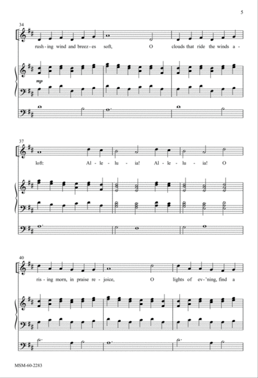 All Creatures of Our God and King 4-Part scores gallery preview page 5