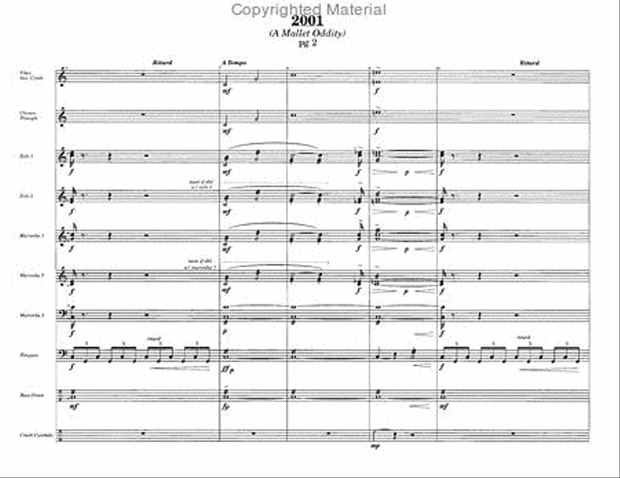 2001- A Mallet Oddity Percussion Ensemble scores gallery preview page 2