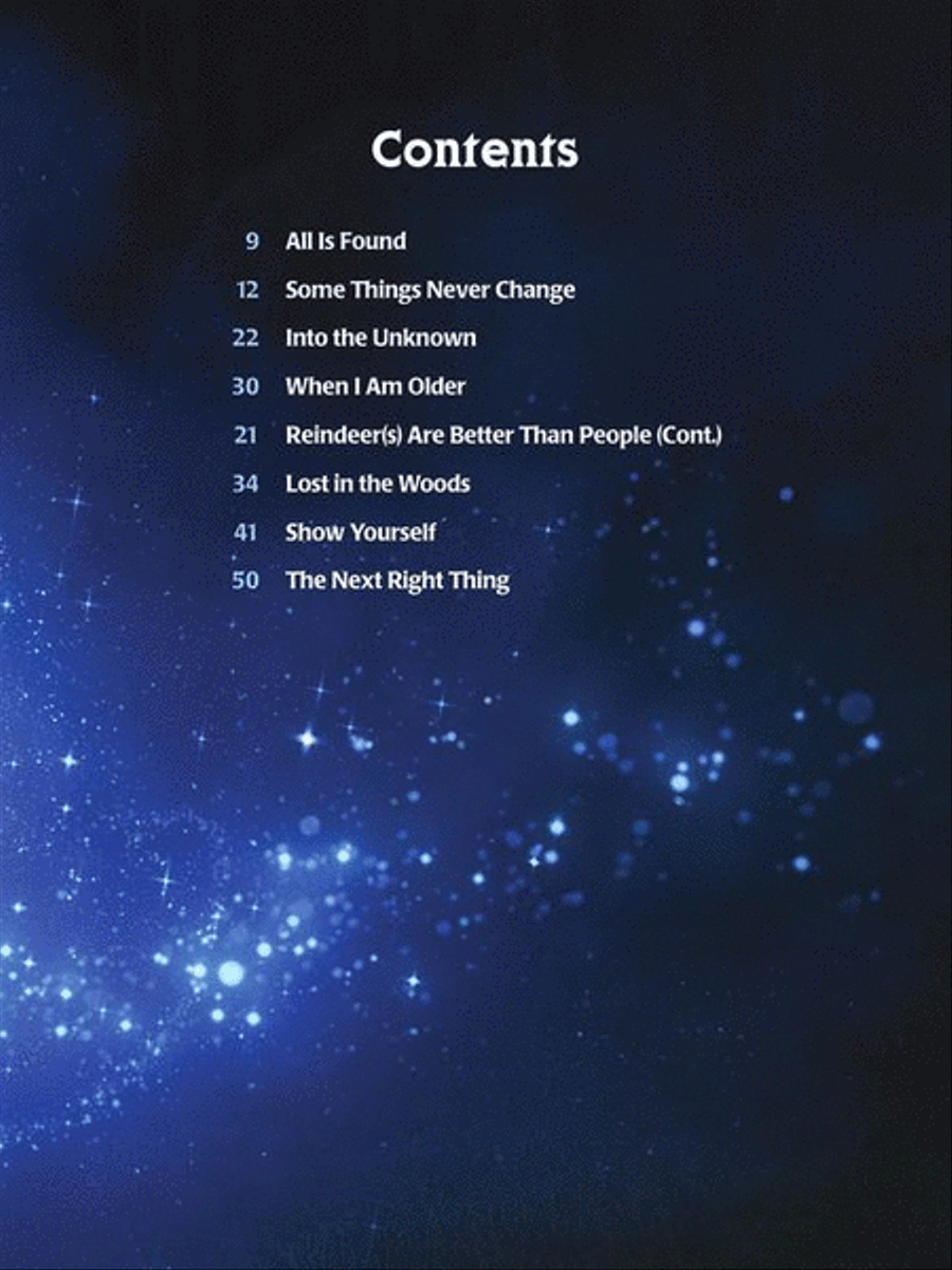 Frozen 2 Piano/Vocal/Guitar Songbook Piano, Vocal, Guitar scores gallery preview page 5