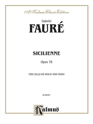 Book cover for Sicilienne, Op. 78