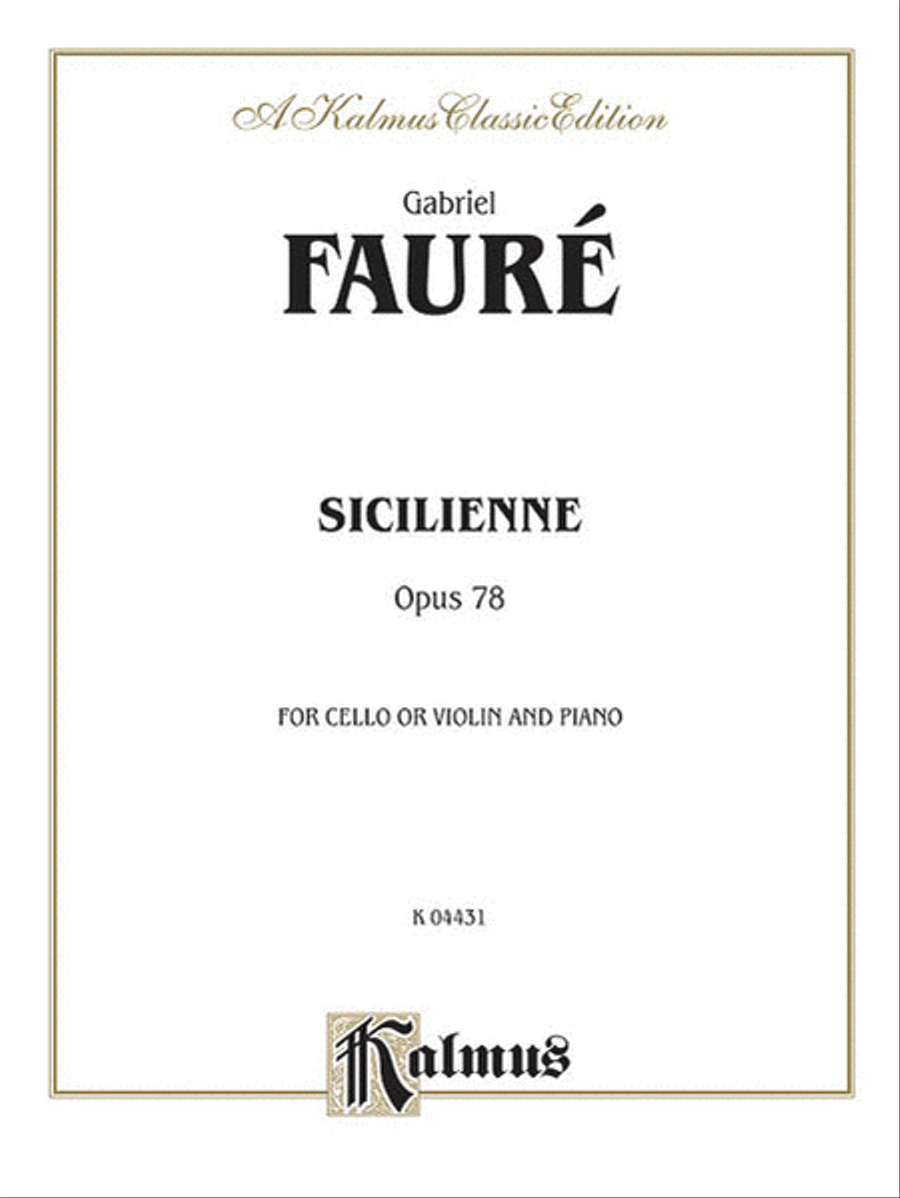 Sicilienne, Op. 78 Sicilienne, Op. 78 Small Ensemble scores gallery preview page 1
