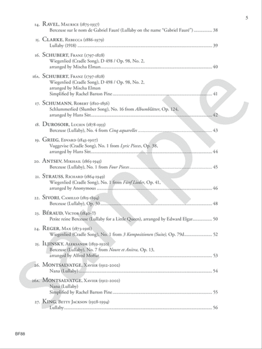 Violin Lullabies Violin Solo scores gallery preview page 5