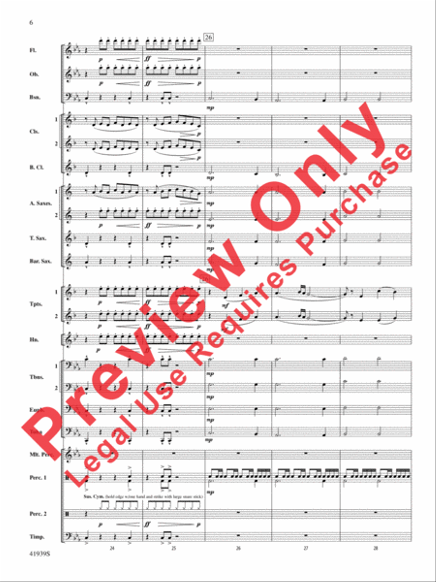 Storm Warning! Storm Warning! Concert Band scores gallery preview page 7