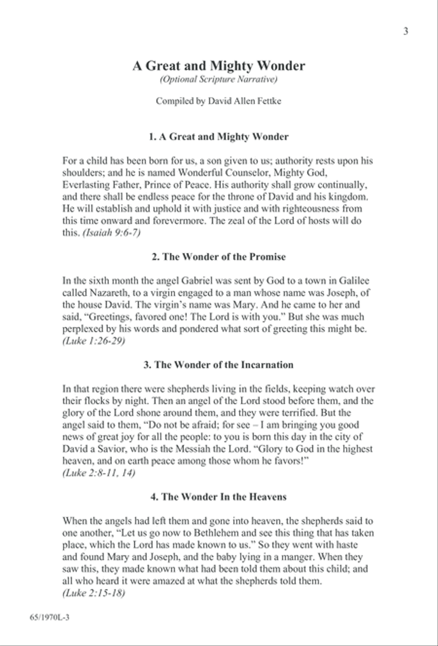 A Great and Mighty Wonder 4-Part scores gallery preview page 4