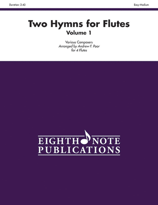 Book cover for Two Hymns for Flutes, Volume 1